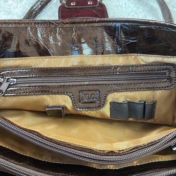 MC Marc Chantal brown croc embossed shoulder bag - Picture 6 of 11